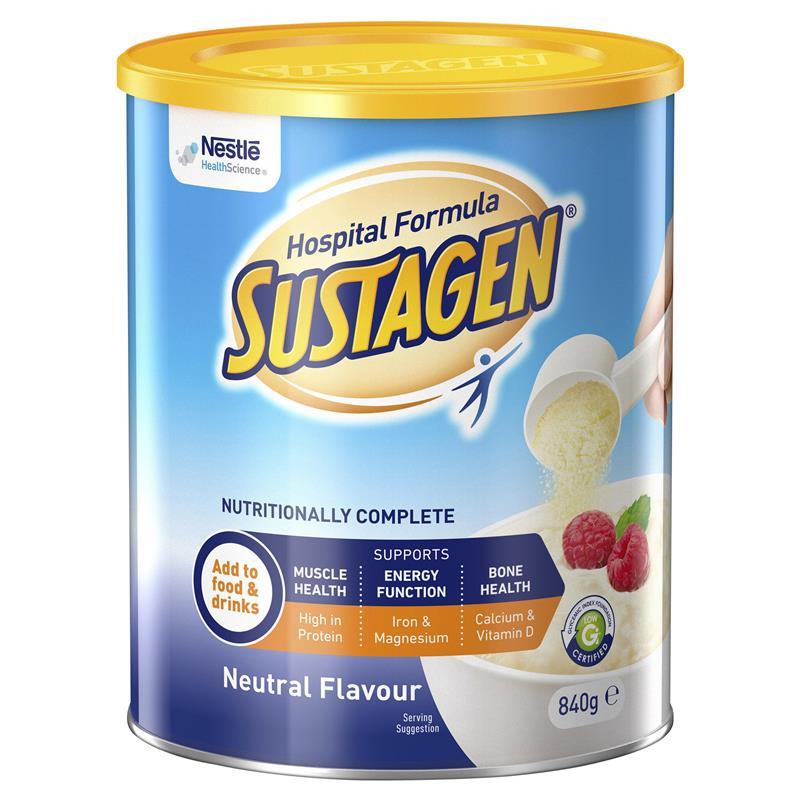 Nestle Nestle Sustagen Hospital Formula Active 840g Neutral Carton of 6