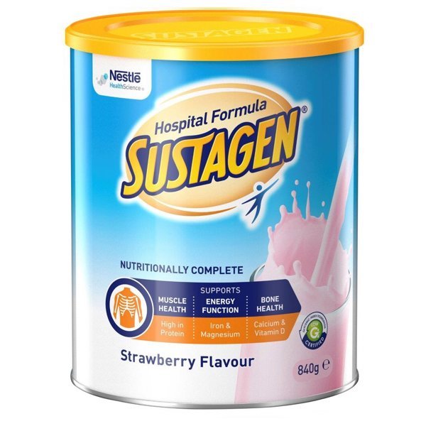 Nestle Nestle Sustagen Hospital Formula Active 840g Strawberry Carton of 6