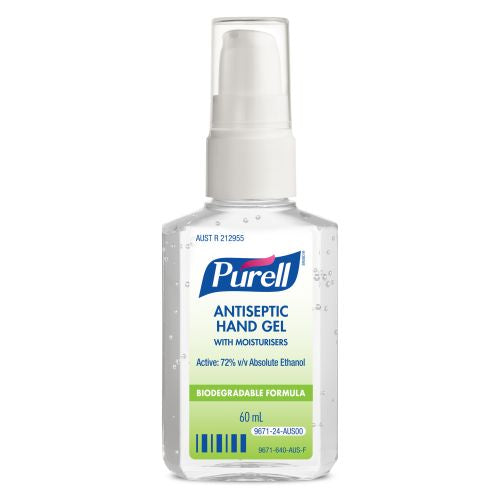 Purell Gojo Purell Antiseptic Hand Gel 60ml Portable Pump Bottle