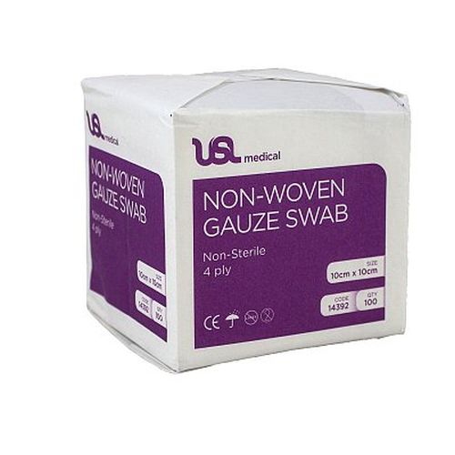 USL Medical Sentry Medical Gauze Swabs 10cm x 10cm Pack of 100