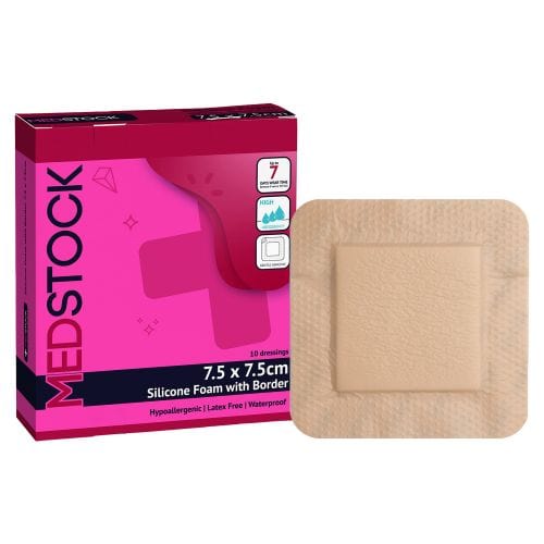 Medstock Medstock Silicone Foam Border Each 7.5 x 7.5cm