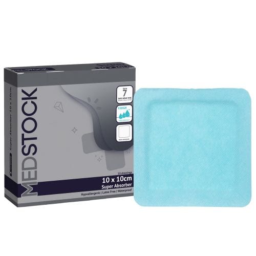 Medstock Medstock Super Absorbent Dressing Each 10 x 10cm