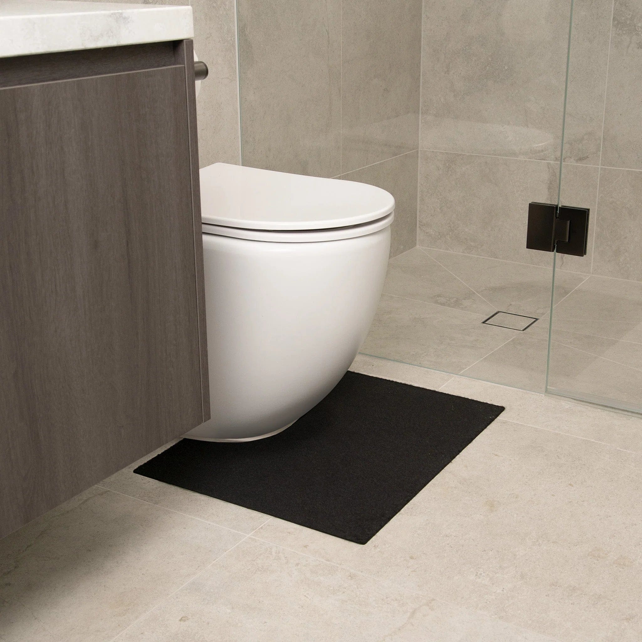 Staydry Staydry Anti Slip Toilet Mat Black