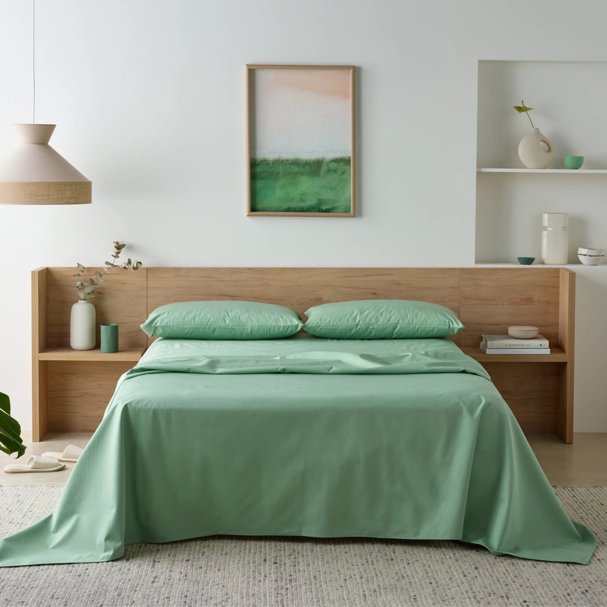 Staydry Staydry Bamboo Waterproof Sheet Set Green Single