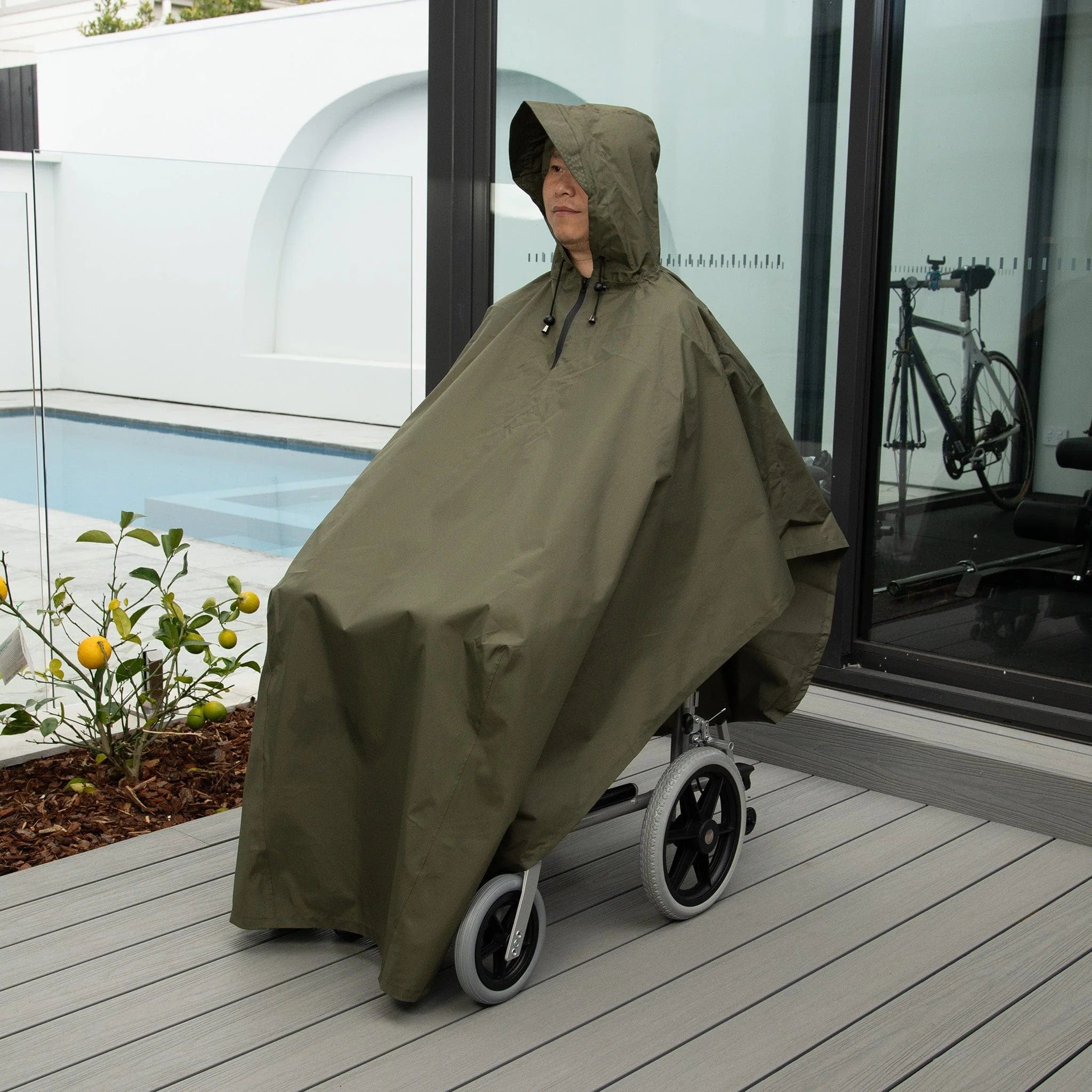 Staydry Staydry Wheelchair Poncho - Khaki Green Khaki Green